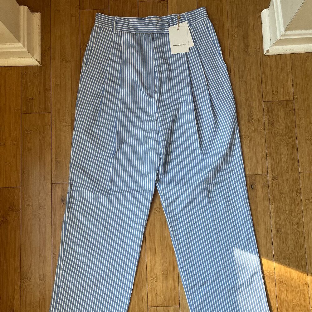 The Frankie Shop striped cotton trousers pants
